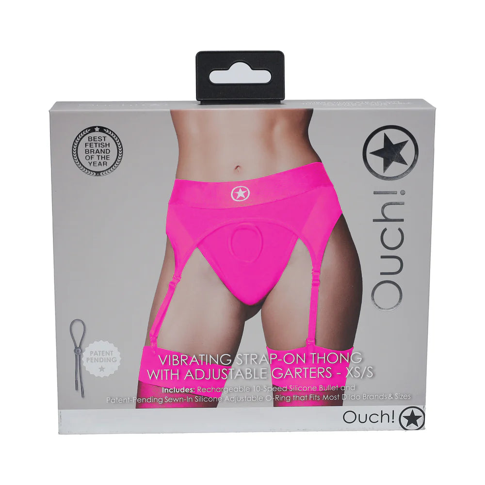 Ouch! Vibrating Strap-On Thong with Garters Danny's Midnight Confessions Ouch! Vibrating Strap-On Thong with Garters Danny's Midnight Confessions
