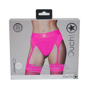 Ouch! Vibrating Strap-On Thong with Garters