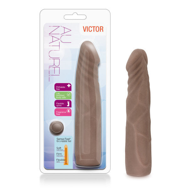 Au Natural Victor 7in Chocolate Realistic Dildo