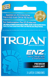 Trojan Enz Lubricated Condoms 3pk