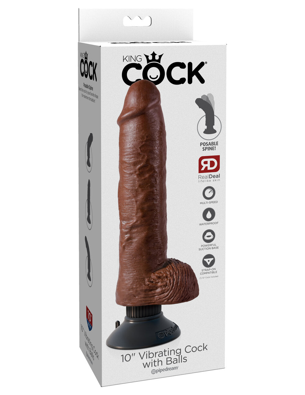 King Cock 10in Vibrating Cock w/Balls