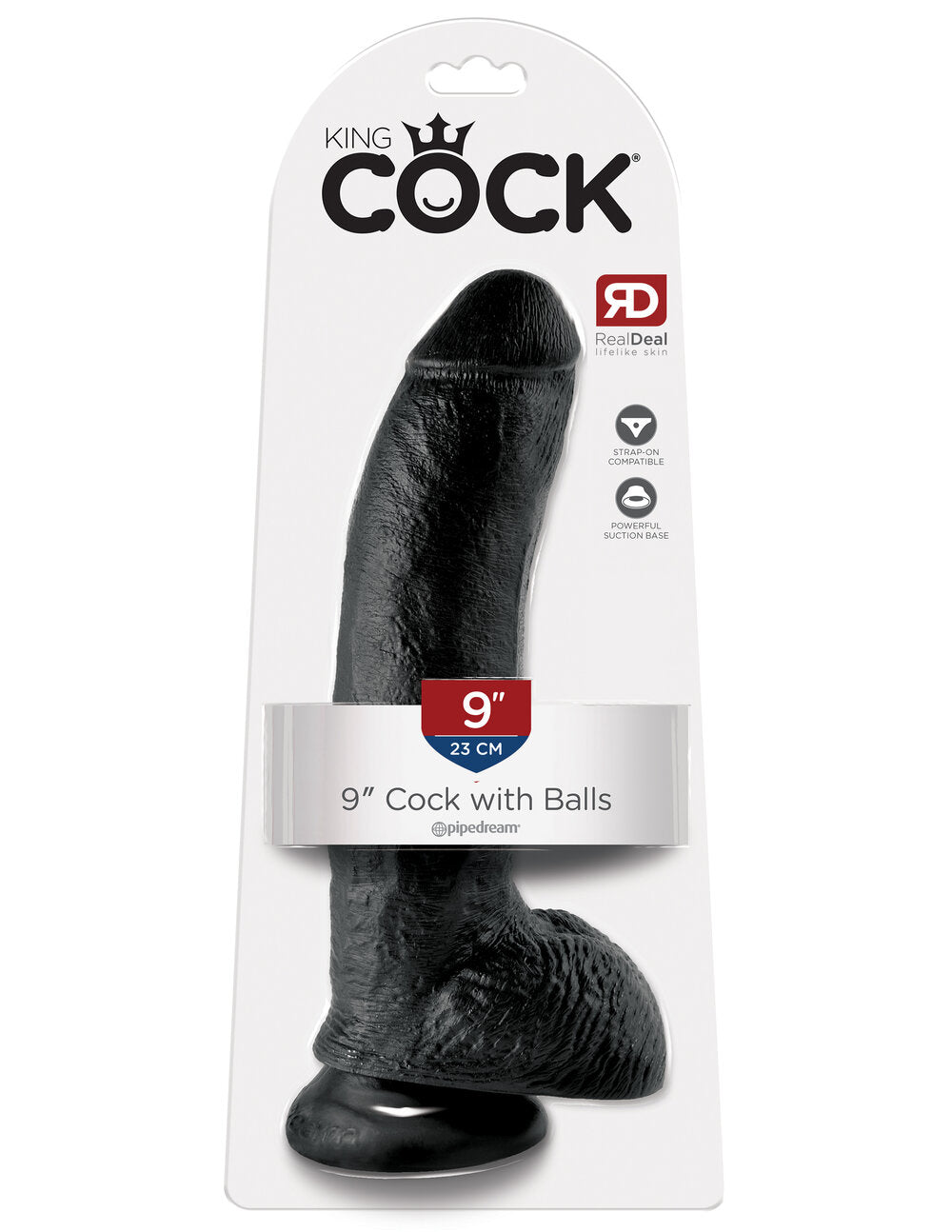 King Cock 9in Realistic Dildo w/Balls
