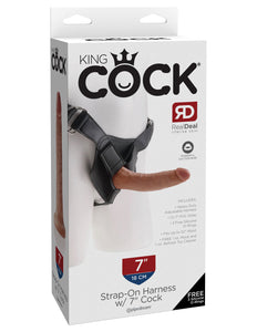 King Cock Strap On Harness w/7in Cock