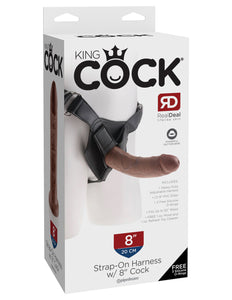King Cock Strap On Harness w/8in Cock