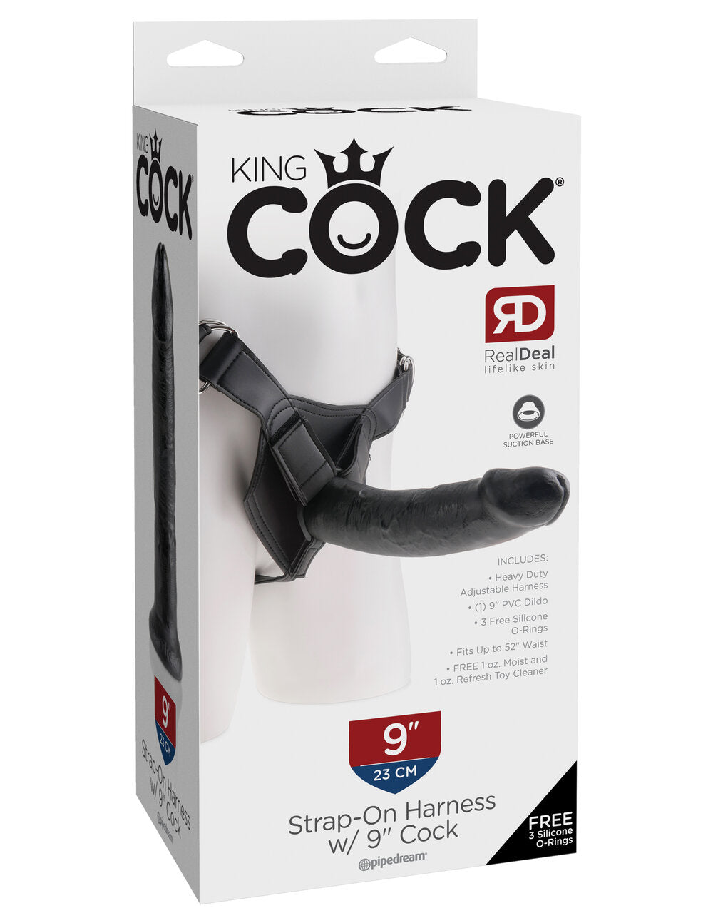 King Cock Strap On Harness w/9in Cock