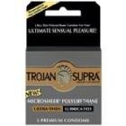 Trojan Supra Non-Latex Lubricated Condoms 3pk